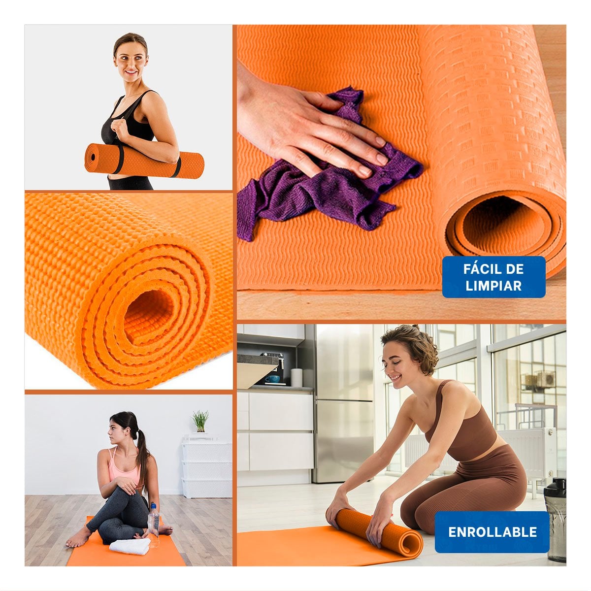 PACK6 ACOLCHADO PROFESIONAL NARANJA DE GOMA EVA 61X183CM PARA ENTRENAMIENTO Y+PAPEL REGALO - 3