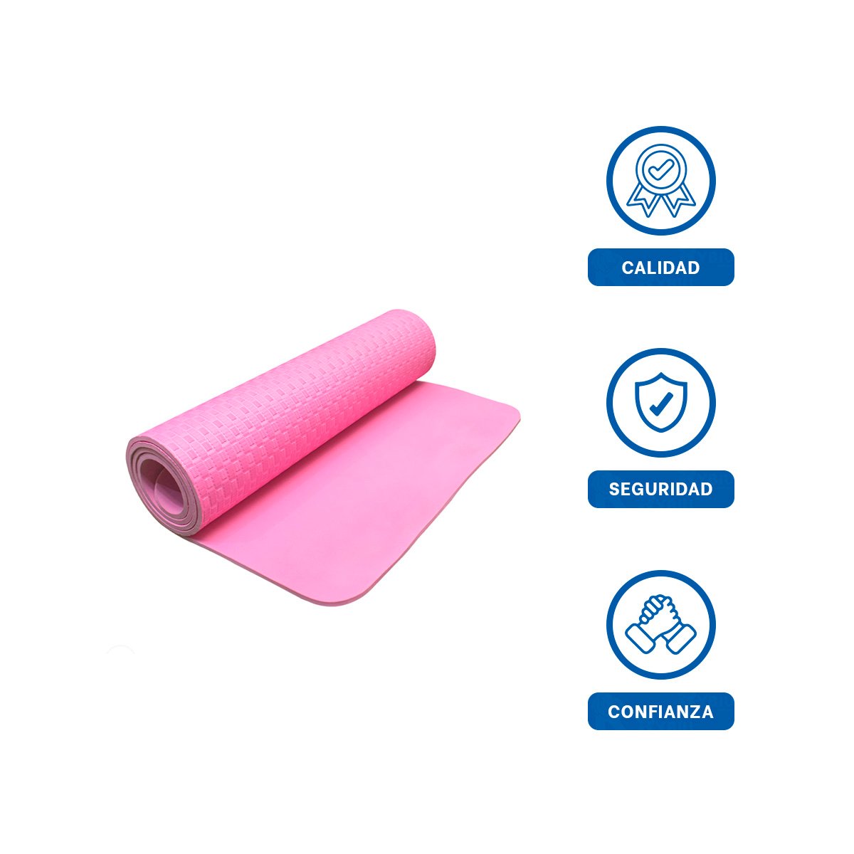 ALFOMBRA RESISTENTE ROSADO DE GOMA EVA 61X183CM PARA EJERCICIOS Y DEPORTES Y+LIGAS REGALO - 3