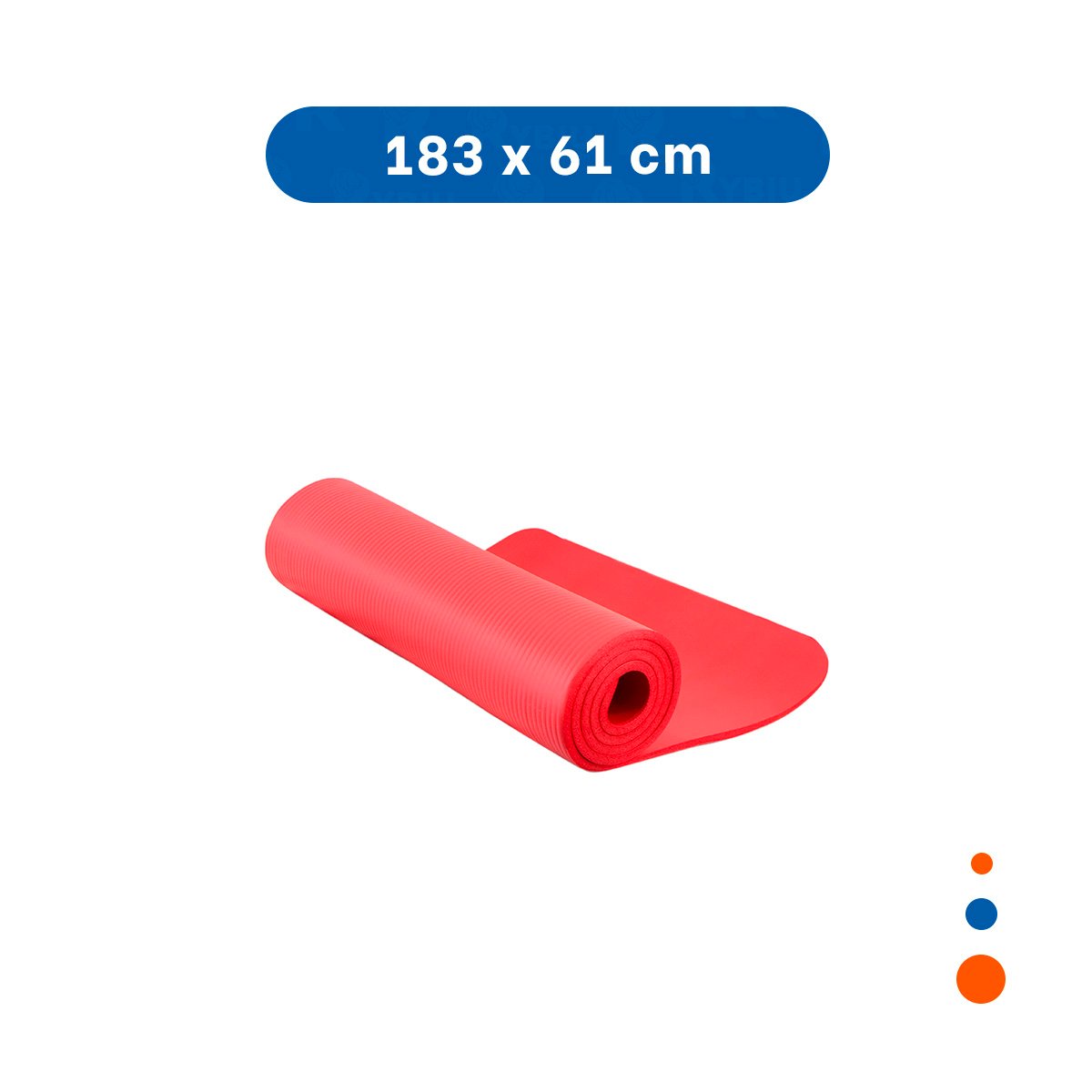 ALFOMBRA RESISTENTE ROJO DE GOMA EVA 61X183CM PARA EJERCICIOS Y DEPORTES Y+LIGAS REGALO - 4