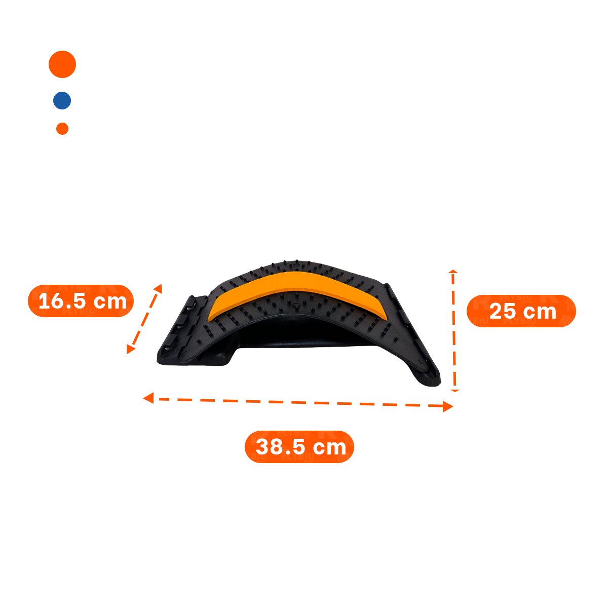 DISPOSITIVO LUMBAR NARANJA COMODO PARA RELAJAR MUSCULOS Y MEJORAR POSTURA - 4