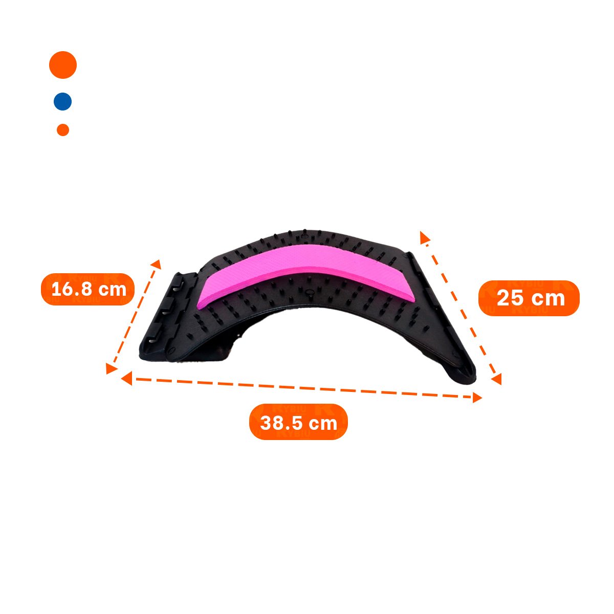 DISPOSITIVO LUMBAR FUCSIA PORTATIL PARA USO EN CASA Y OFICINA FACIL Y+REGALO STICKER - 4