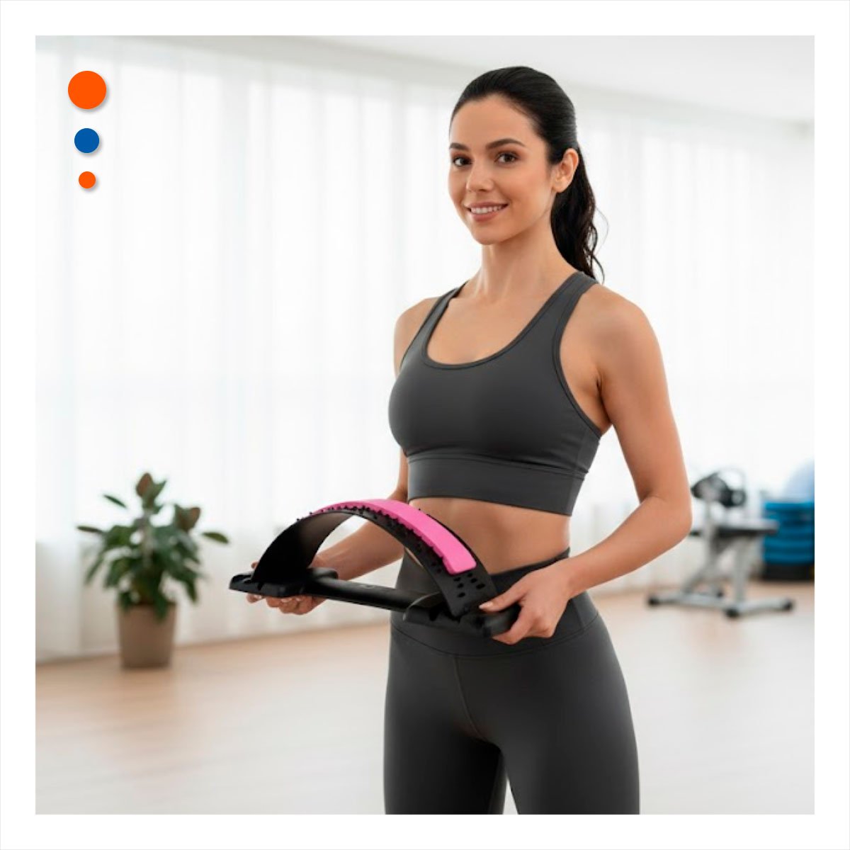 PACK6 SOPORTE LUMBAR FUCSIA COMODO PARA RELAJAR MUSCULOS Y MEJORAR POSTURA Y+REGALO STICKER - 1