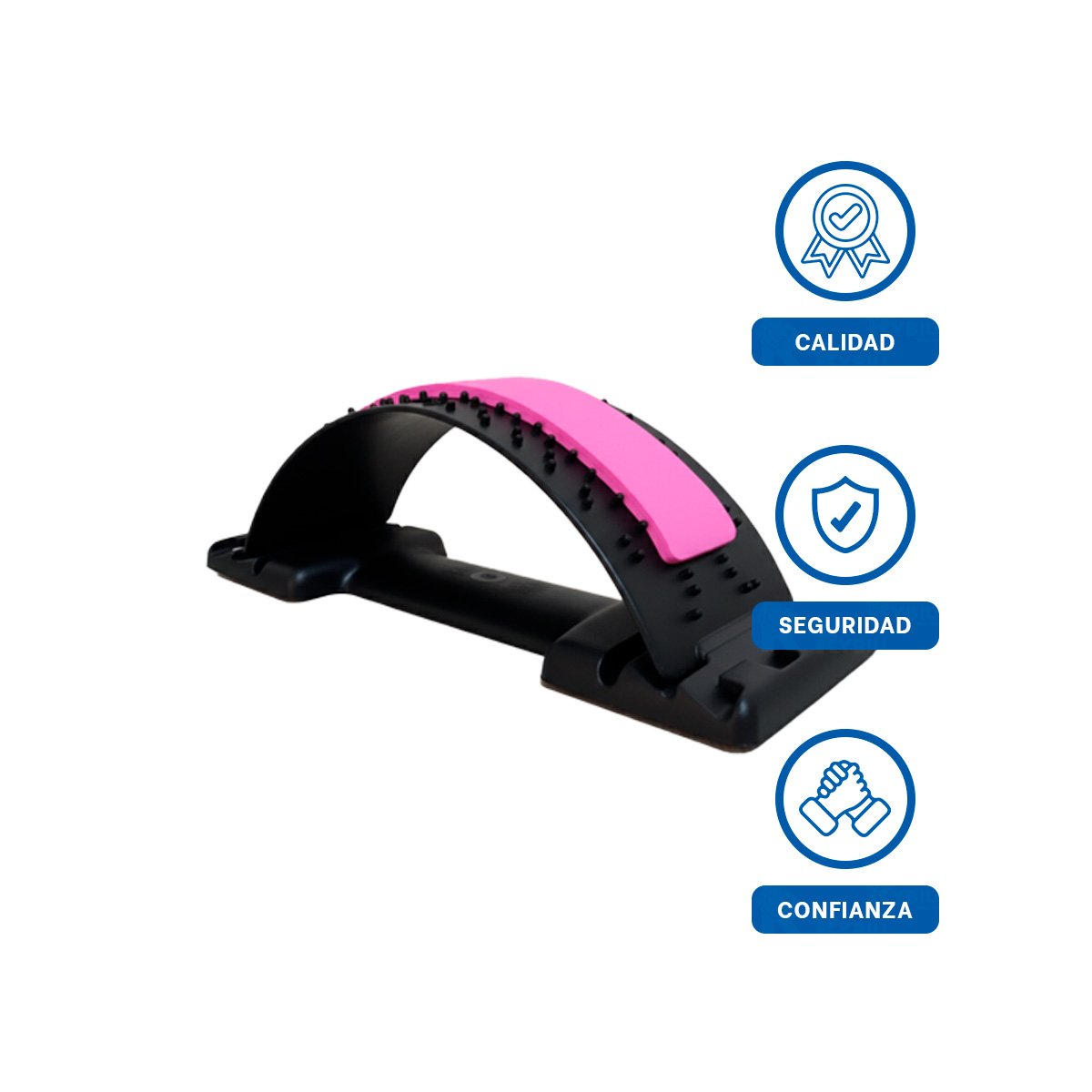PACK6 SOPORTE LUMBAR FUCSIA COMODO PARA RELAJAR MUSCULOS Y MEJORAR POSTURA Y+REGALO STICKER - 2