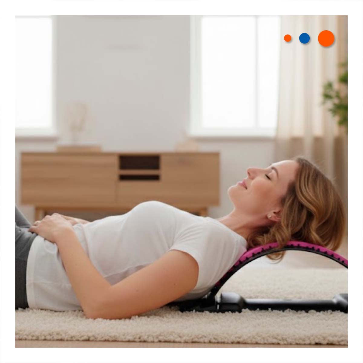 PACK6 SOPORTE LUMBAR FUCSIA COMODO PARA RELAJAR MUSCULOS Y MEJORAR POSTURA Y+REGALO STICKER - 5