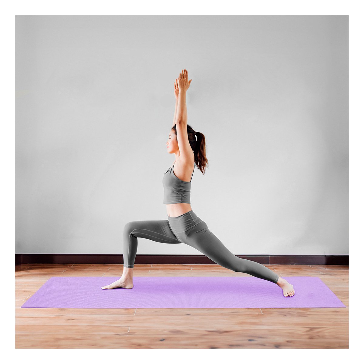 ALFOMBRA COMODA LILA DE GOMA EVA 61X183CM PARA EJERCICIOS Y PILATES EN CASA - 2