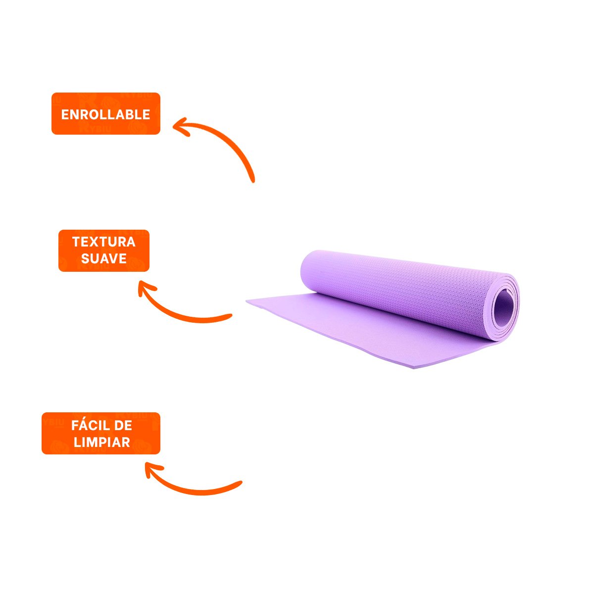 ALFOMBRA RESISTENTE LILA DE GOMA EVA 61X183CM PARA EJERCICIOS Y DEPORTES Y+LIGAS REGALO - 3