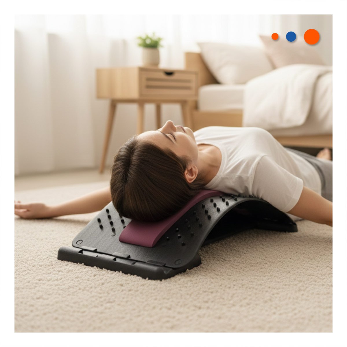 PACK12 SOPORTE LUMBAR GUINDA PORTATIL PARA USO DIARIO EN CASA O OFICINA Y+PAPEL REGALO - 5