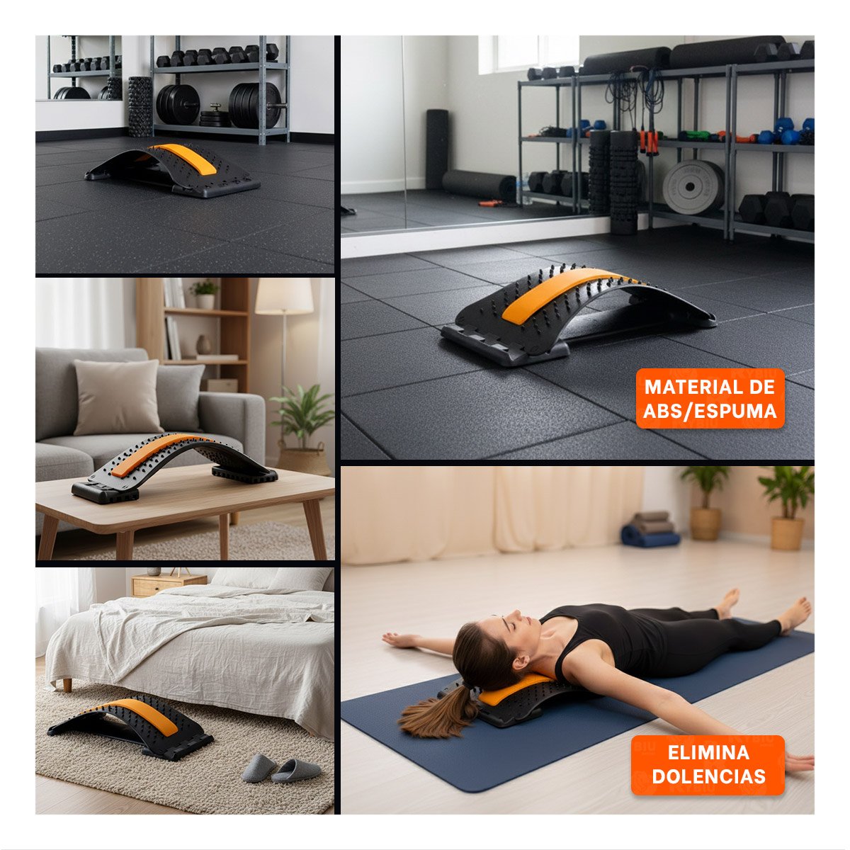 PACK6 COJIN LUMBAR NARANJA SUAVE PARA MASAJES Y BIENESTAR GENERAL Y+PAPEL REGALO - 3
