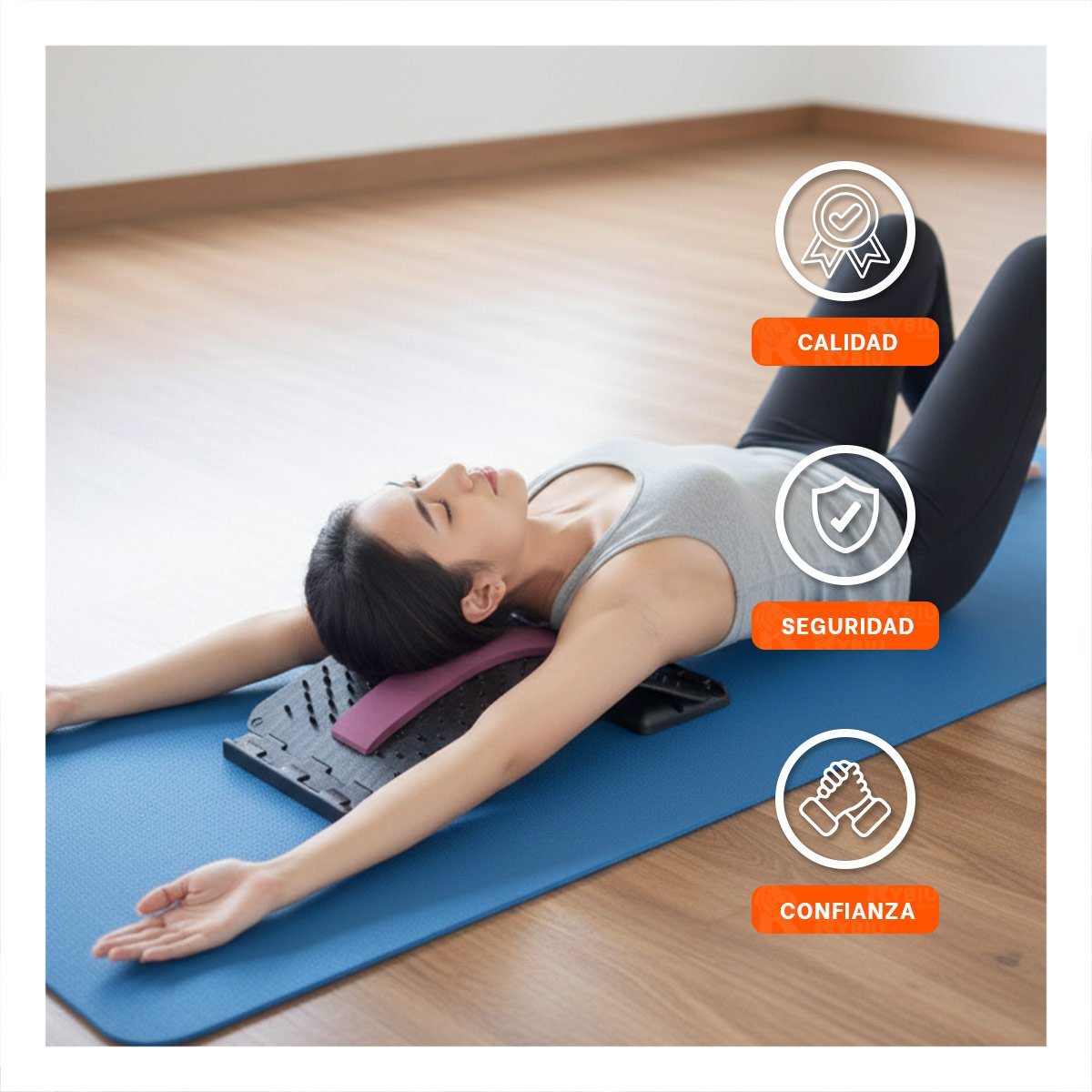 DISPOSITIVO LUMBAR GUINDA EFICAZ PARA ALIVIAR DOLOR Y TENSION CORPORAL Y+PAPEL REGALO - 3