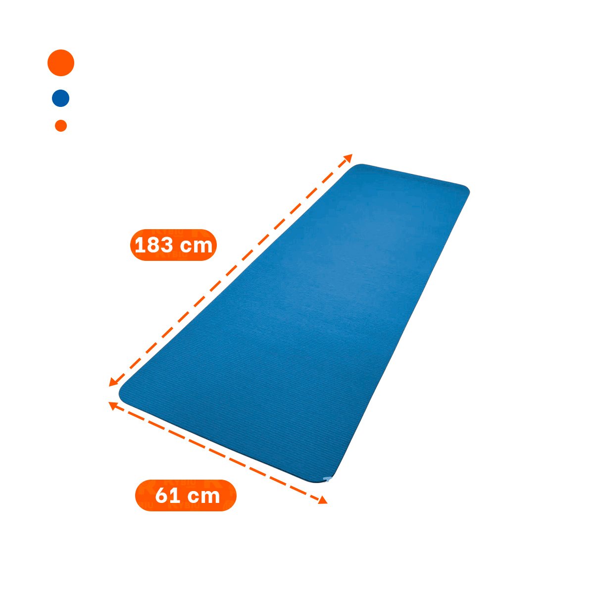 ALFOMBRA FLEXIBLE AZUL DE GOMA EVA 61X183CM PARA FITNESS Y ACTIVIDADES EN CASA Y+REGALO STICKER - 4