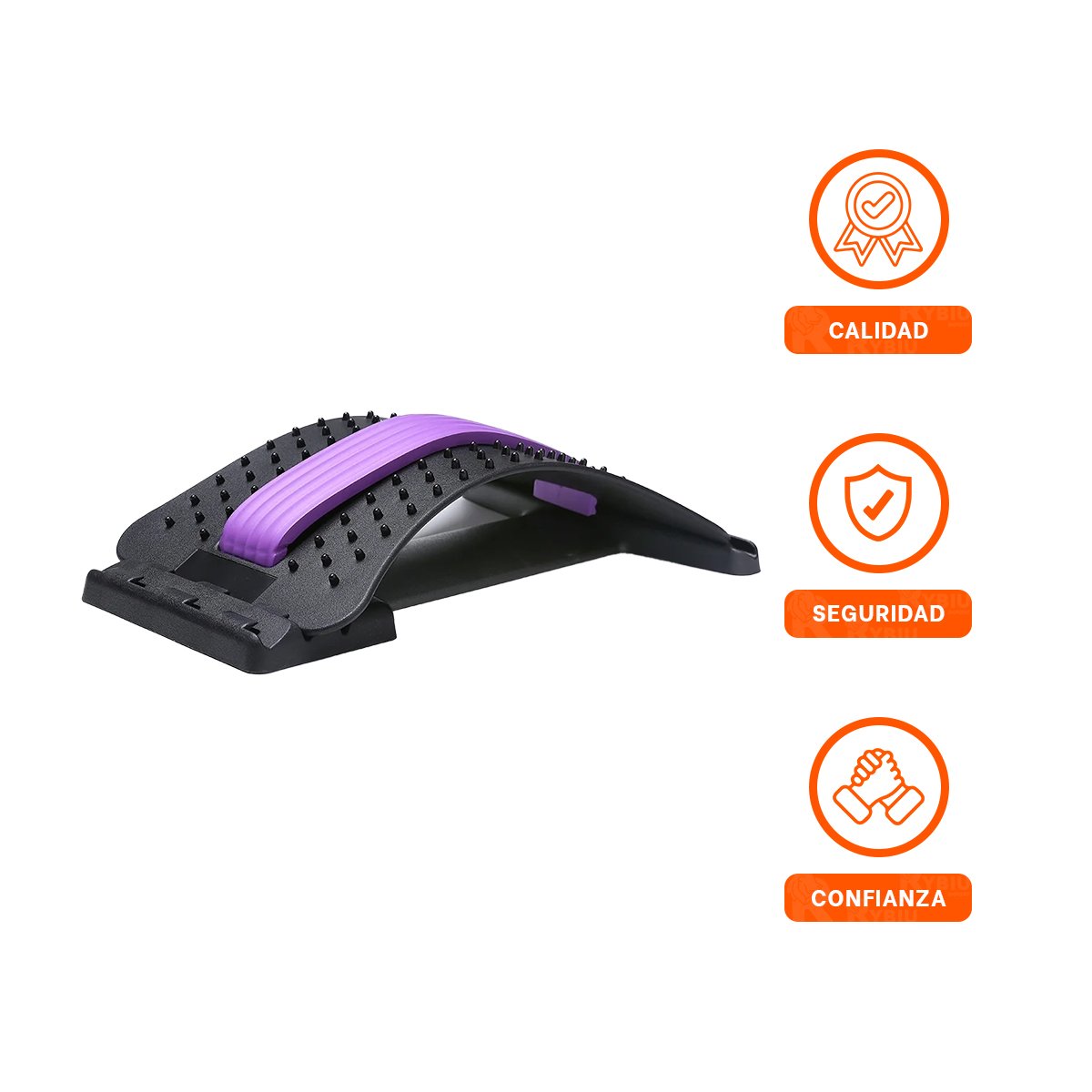 DISPOSITIVO LUMBAR LILA PROFESIONAL PARA TERAPIAS Y RELAJACION MUSCULAR Y+LIGAS REGALO - 3