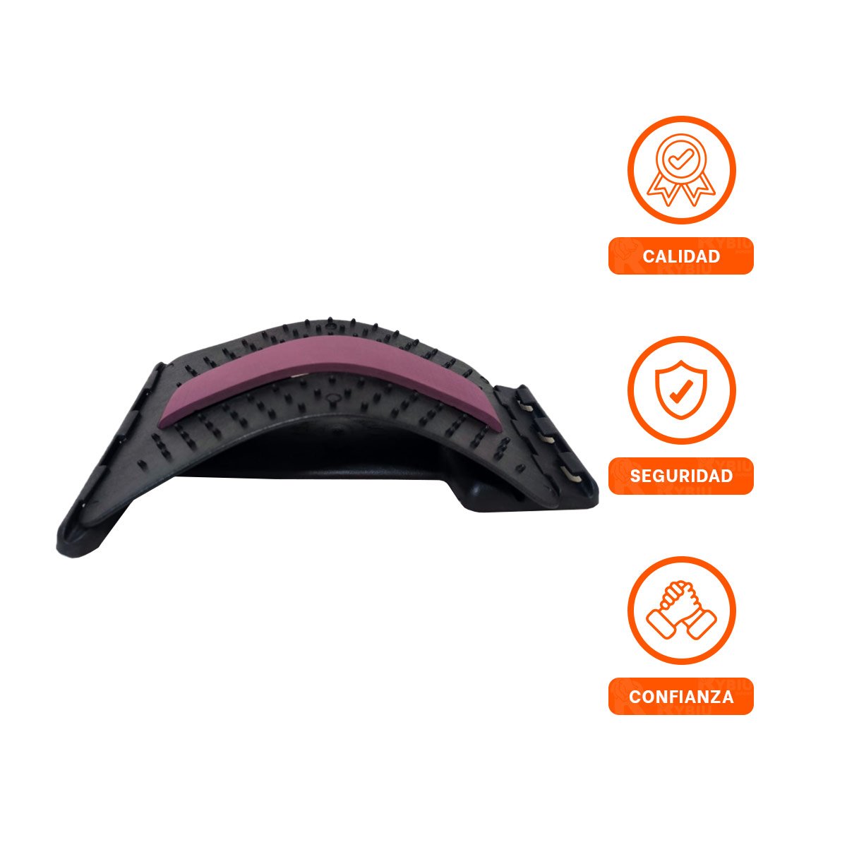 DISPOSITIVO LUMBAR GUINDA PROFESIONAL PARA TERAPIAS Y RELAJACION MUSCULAR Y+LIGAS REGALO - 3
