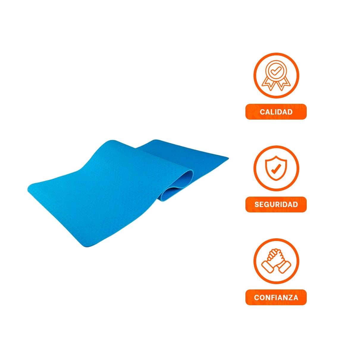 ALFOMBRA RESISTENTE AZUL DE GOMA EVA 61X183CM PARA EJERCICIOS Y DEPORTES Y+LIGAS REGALO - 3