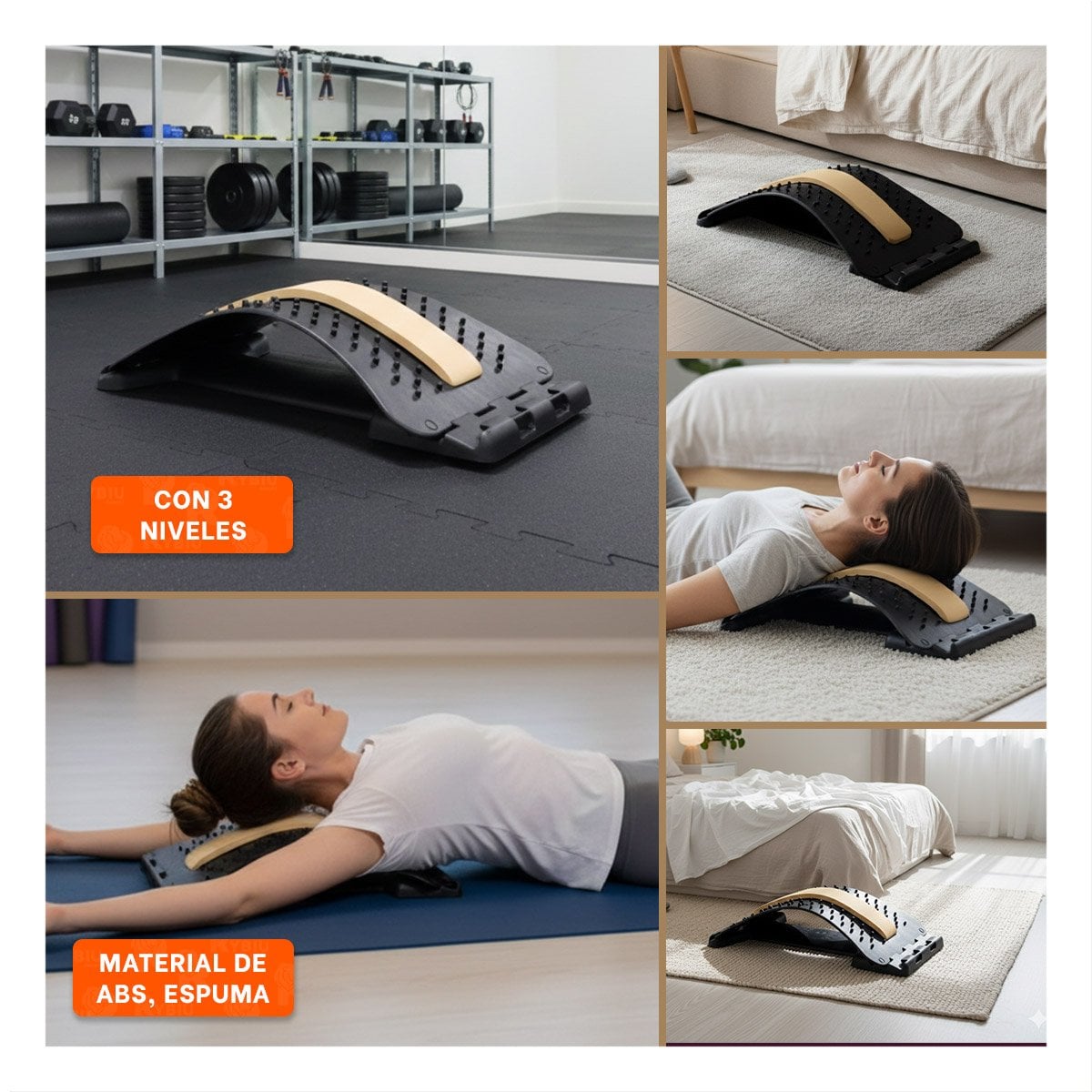 DISPOSITIVO LUMBAR MELON COMODO PARA RELAJAR MUSCULOS Y MEJORAR POSTURA - 5
