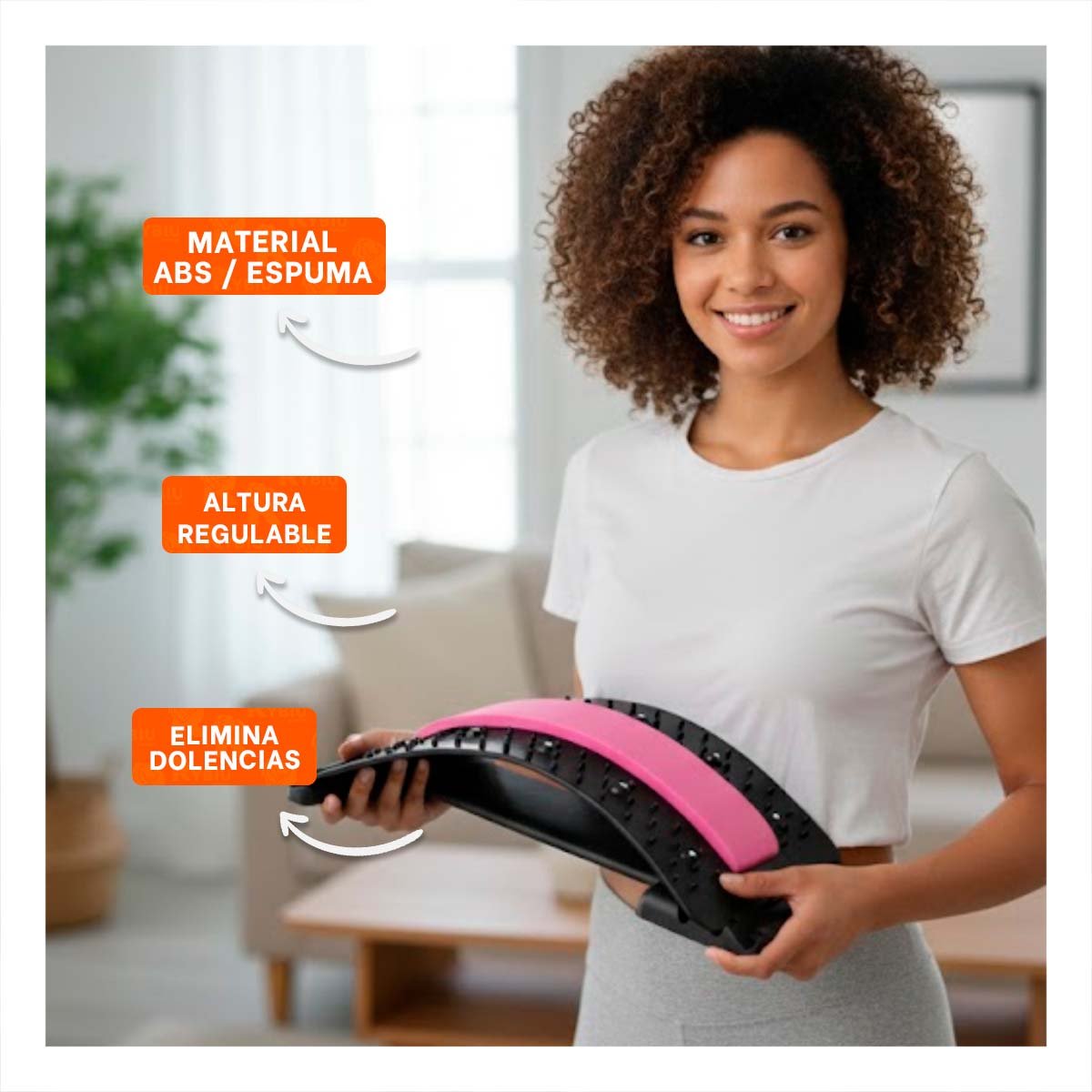 PACK12 SOPORTE LUMBAR FUCSIA PORTATIL PARA USO DIARIO EN CASA O OFICINA Y+PAPEL REGALO - 3