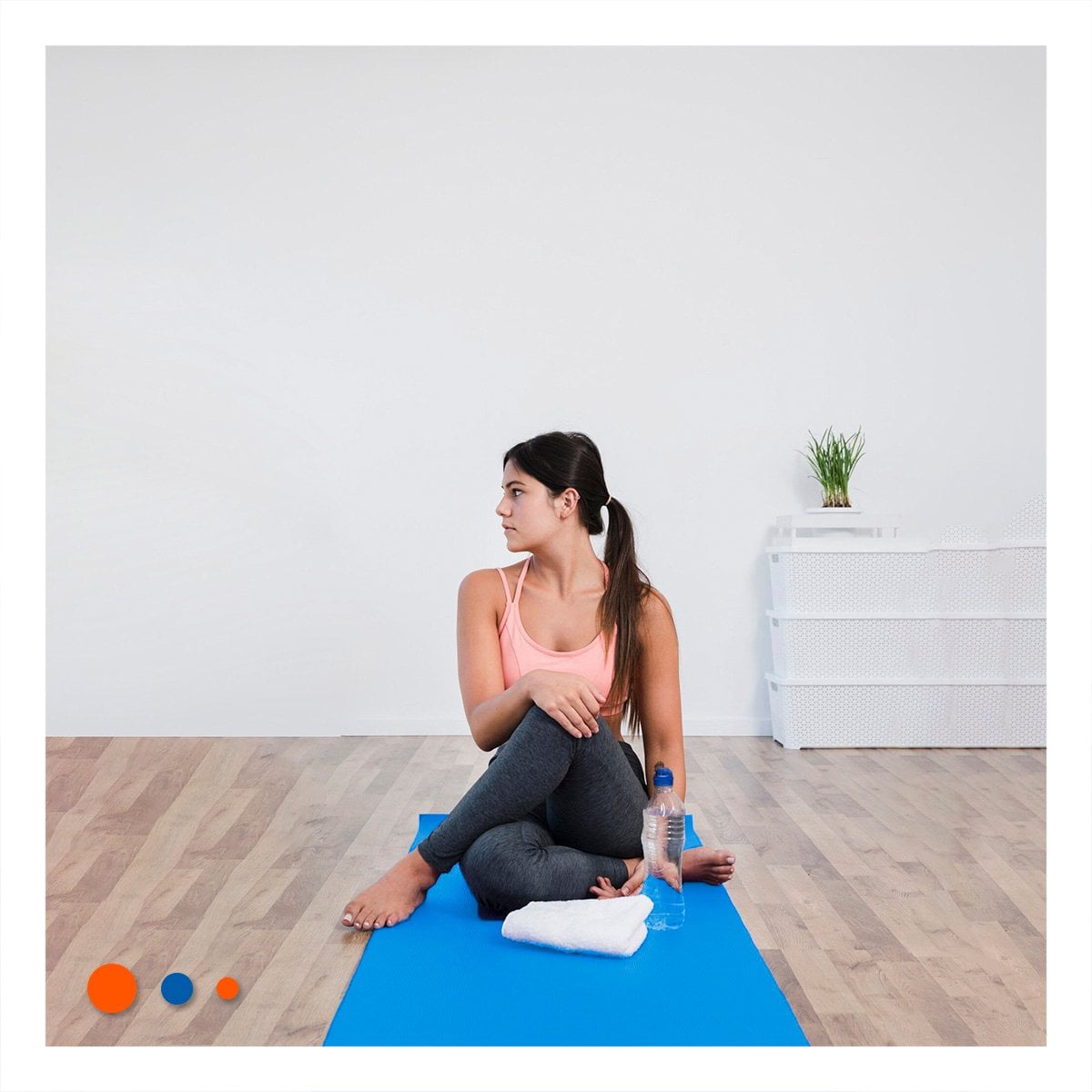 PACK4 ACOLCHADO FLEXIBLE AZUL DE GOMA EVA 61X183CM PARA PILATES Y FITNESS Y+REGALO STICKER - 5