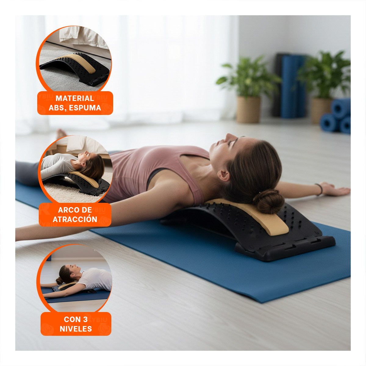 DISPOSITIVO LUMBAR MELON EFICAZ PARA ALIVIAR DOLOR Y TENSION CORPORAL Y+PAPEL REGALO - 5