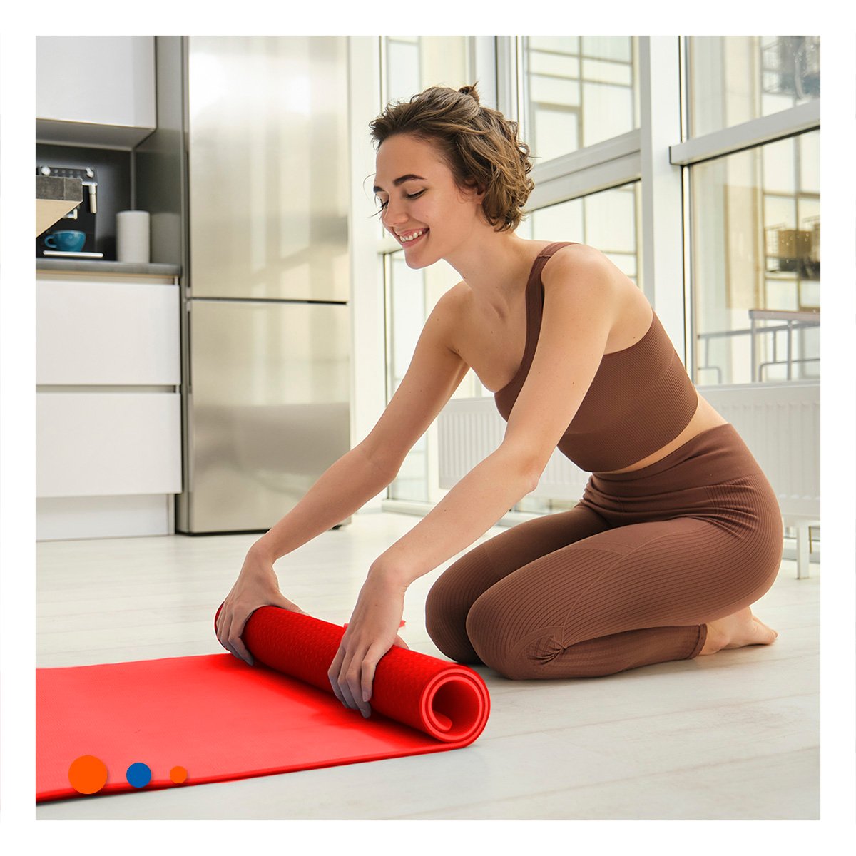 PACK2 BASE FLEXIBLE ROJO DE GOMA EVA 61X183CM PARA PILATES Y FITNESS EN CASA - 3