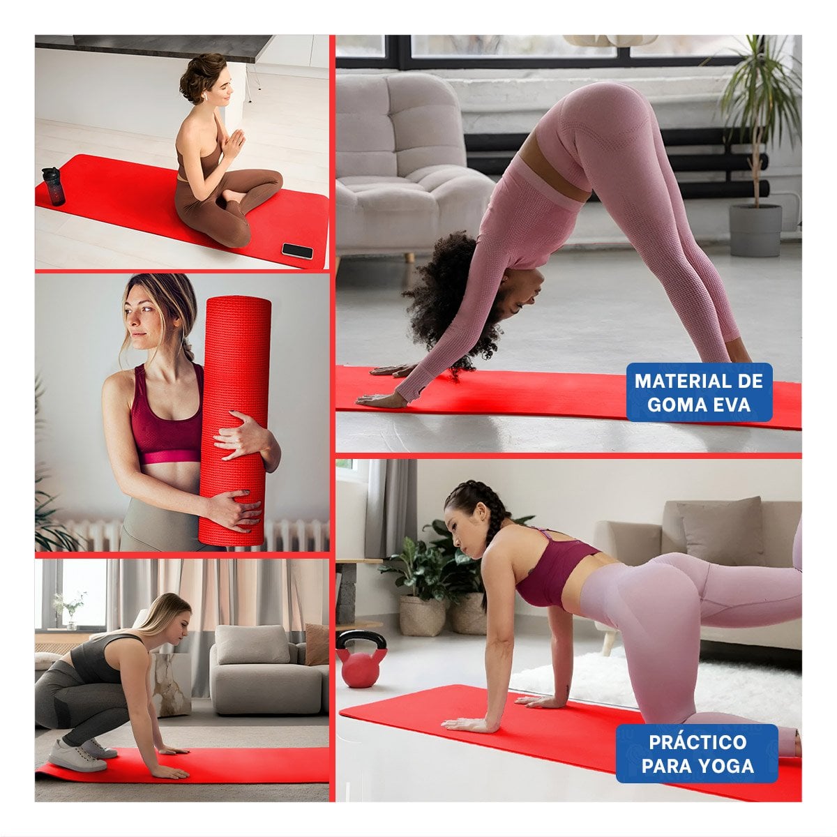 ALFOMBRA LIVIANA ROJA DE GOMA EVA PARA JUEGOS Y ACTIVIDADES CREATIVAS Y+LIGAS REGALO - 5
