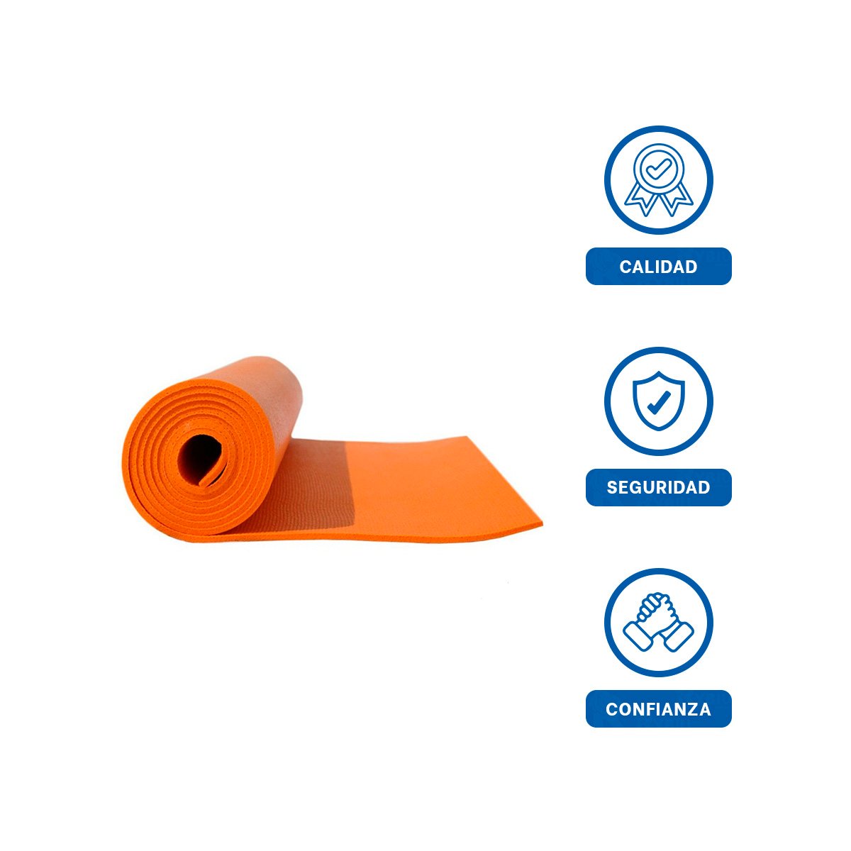 PACK6 ALFOMBRILLA COMODA NARANJA DE GOMA EVA 61X183CM PARA PILATES Y+REGALO STICKER - 2
