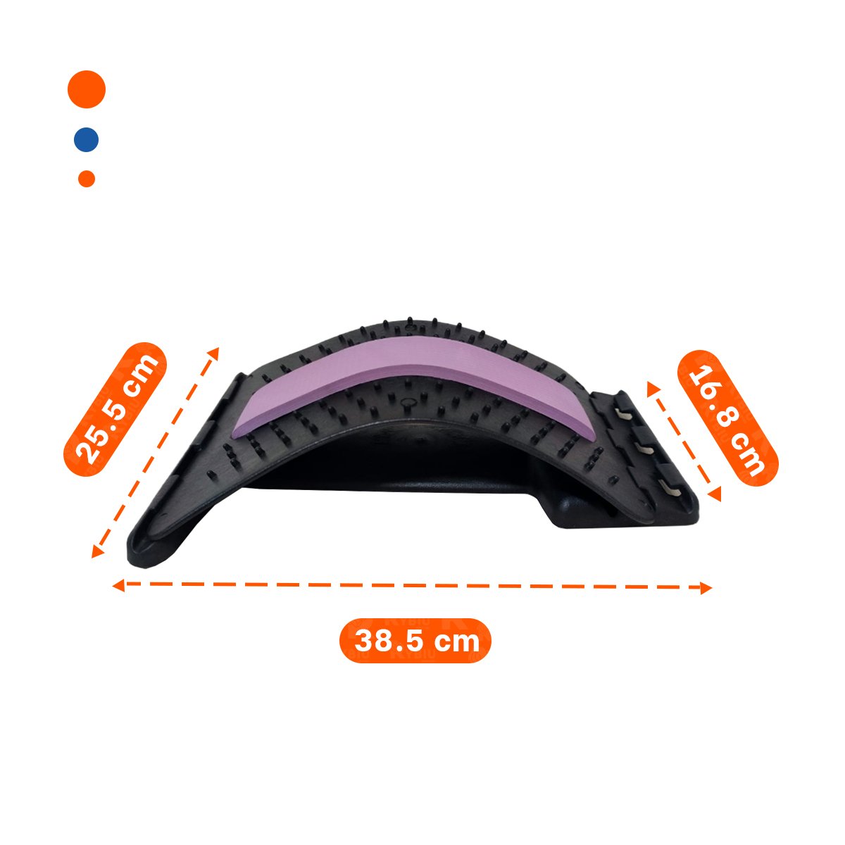 DISPOSITIVO LUMBAR LILA COMODO PARA RELAJAR MUSCULOS Y MEJORAR POSTURA - 4