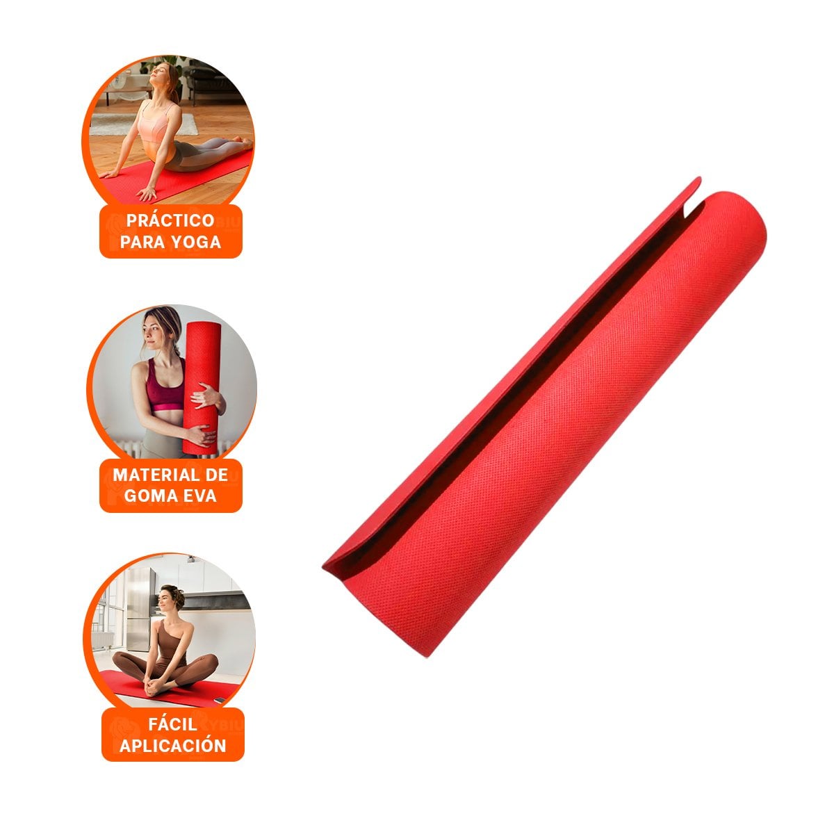 ALFOMBRA COMODA ROJA DE GOMA EVA PARA JUEGOS Y MANUALIDADES INFANTILES - 3