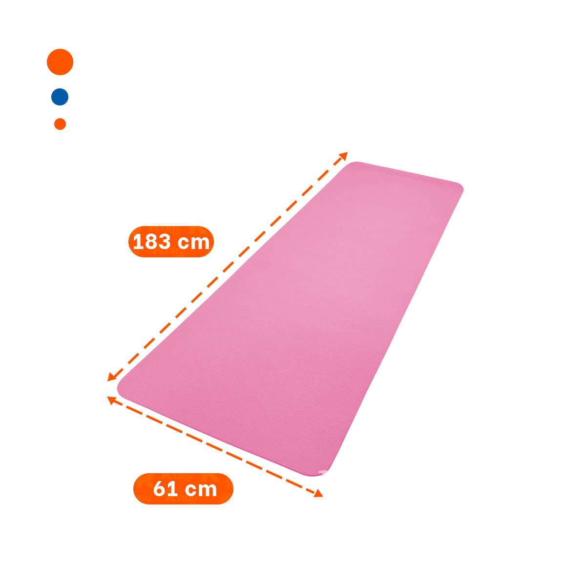 PACK2 BASE RESISTENTE ROSADO DE GOMA EVA 61X183CM PARA EJERCICIOS Y DEPORTES Y+PAPEL REGALO - 4