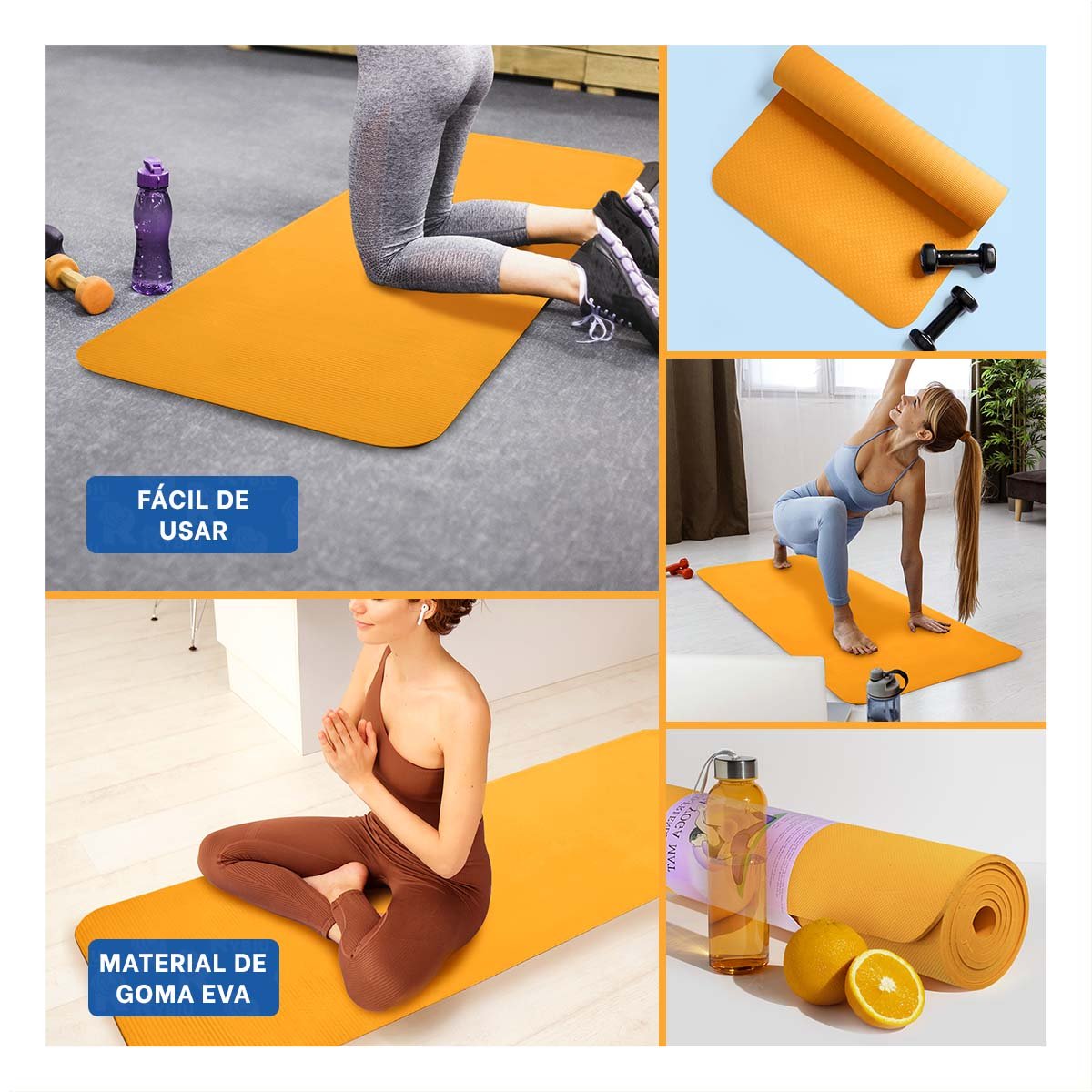 ALFOMBRA RESISTENTE NARANJA DE GOMA EVA PARA ACTIVIDADES Y PROYECTOS INFANTILES Y+POST IT - 5