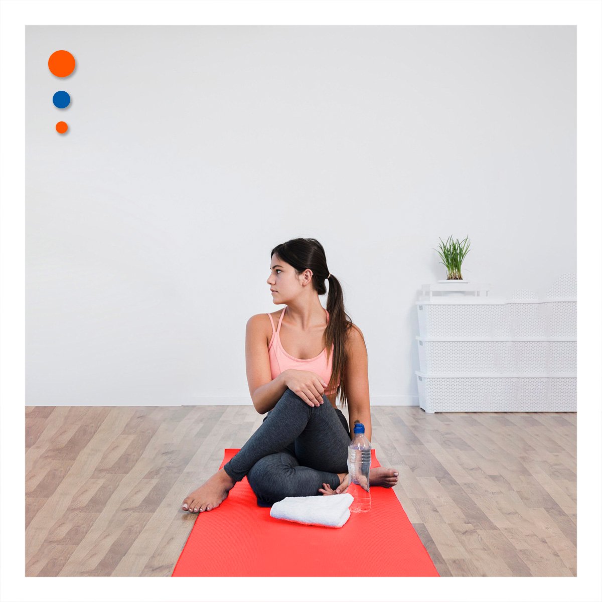 PACK6 ALFOMBRILLA COMODA ROJO DE GOMA EVA 61X183CM PARA PILATES Y EJERCICIOS Y+REGALO STICKER - 1