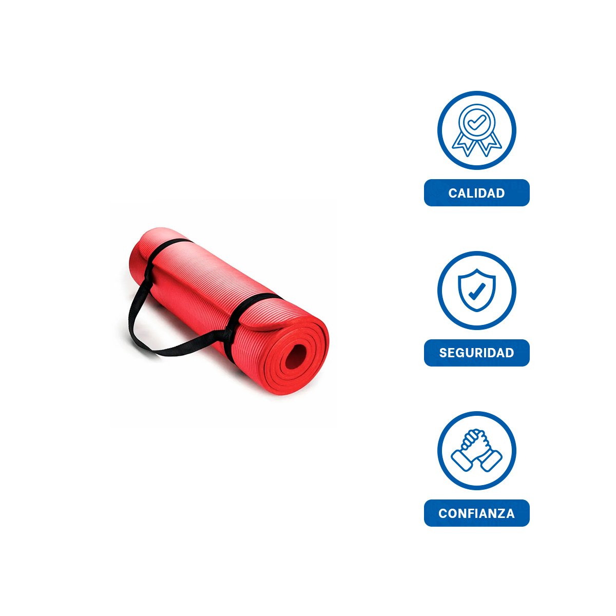 PACK6 ALFOMBRILLA COMODA ROJO DE GOMA EVA 61X183CM PARA PILATES Y EJERCICIOS Y+REGALO STICKER - 2
