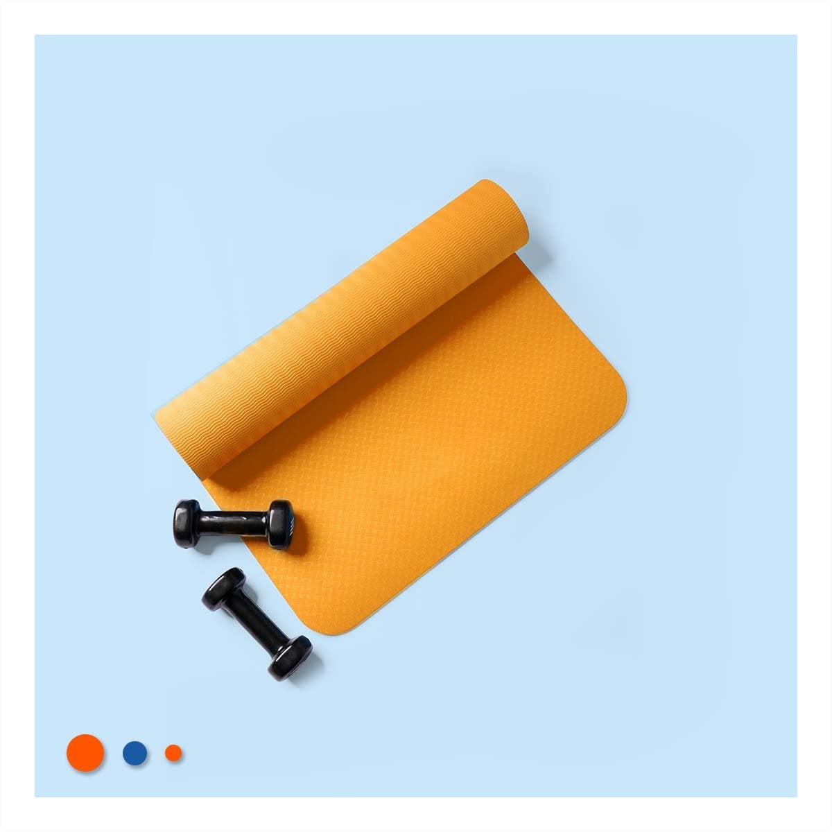 PACK12 ALFOMBRILLA FLEXIBLE NARANJA DE GOMA EVA PARA JUEGOS Y ACTIVIDADES Y+PAPEL REGALO - 1