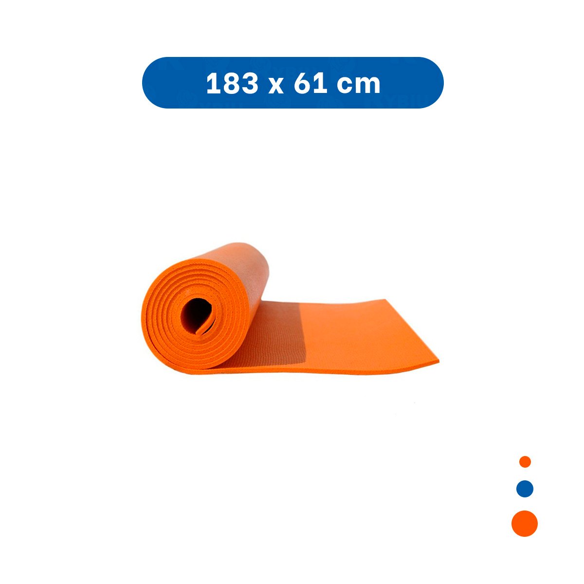 ALFOMBRA SUAVE NARANJA DE GOMA EVA 61X183CM PARA YOGA Y ENTRENAMIENTO DIARIO Y+PAPEL REGALO - 4