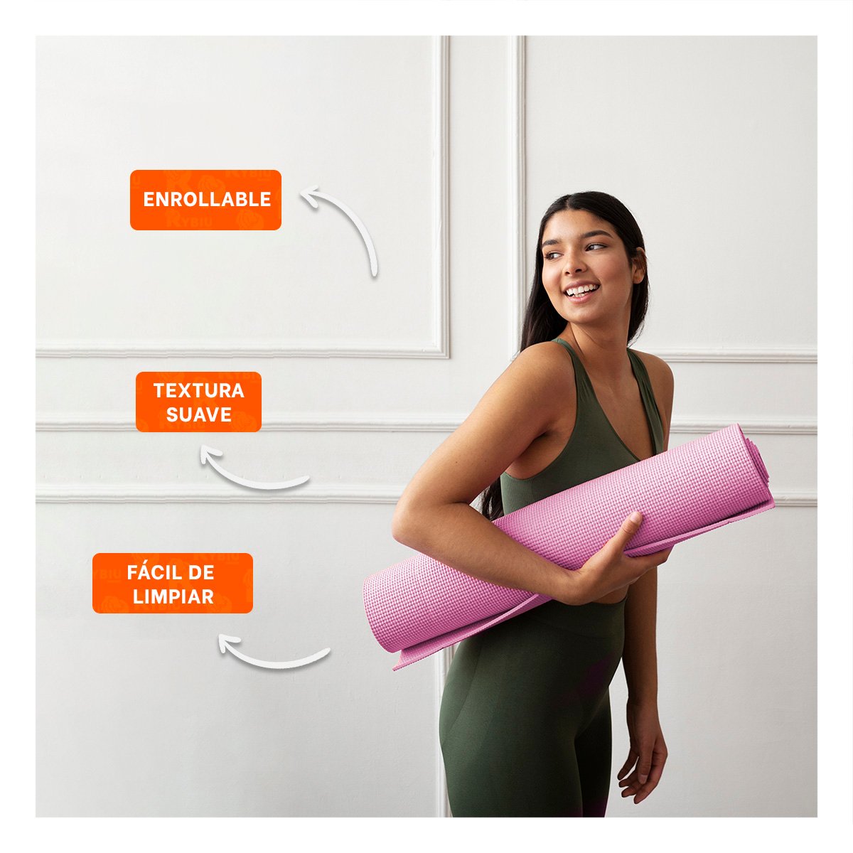 PACK12 ALFOMBRILLA FLEXIBLE ROSADO DE GOMA EVA 61X183CM PARA ACTIVIDADES Y+PAPEL REGALO - 3