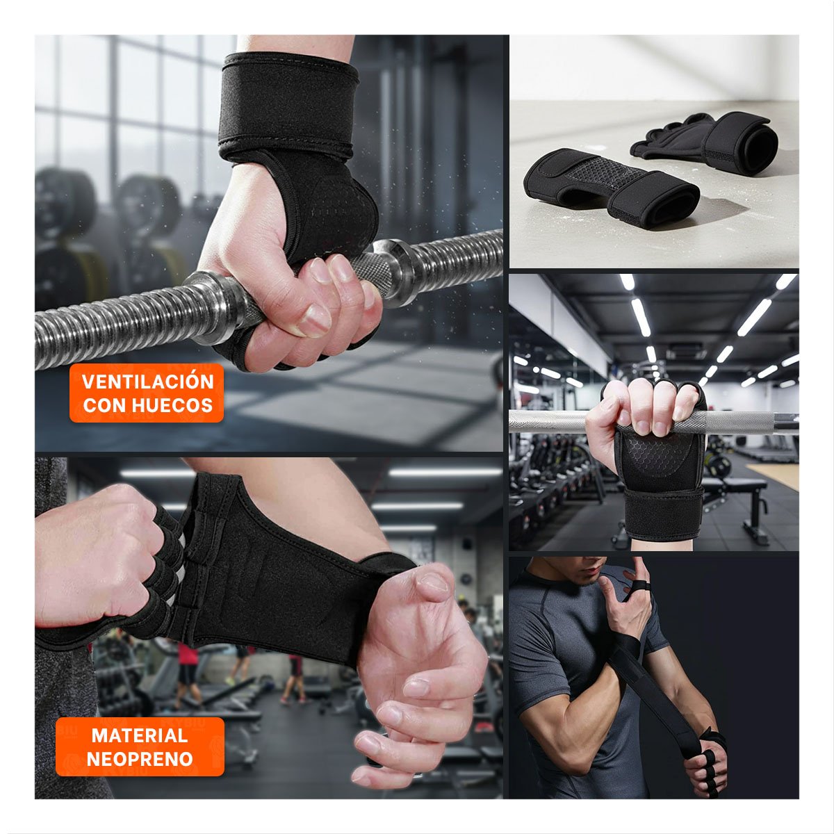 CALLERAS DE ENTRENAMIENTO M CON PALMA DE LATEX NEGRO - 5