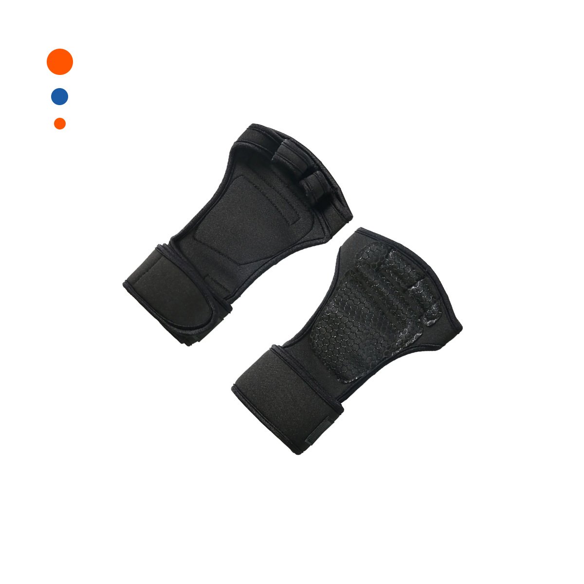 PACK2 PROTECTORES DE GYM M CON PALMA DE LATEX NEGRO Y+REGALO STICKER - 2