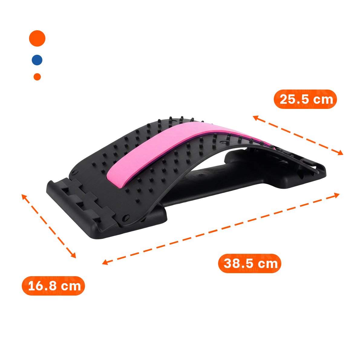 ALMOHADILLA ERGONOMICA DE LUMBAR EN ROSADO Y MORADO PARA DESCANSO Y+REGALO STICKER - 4