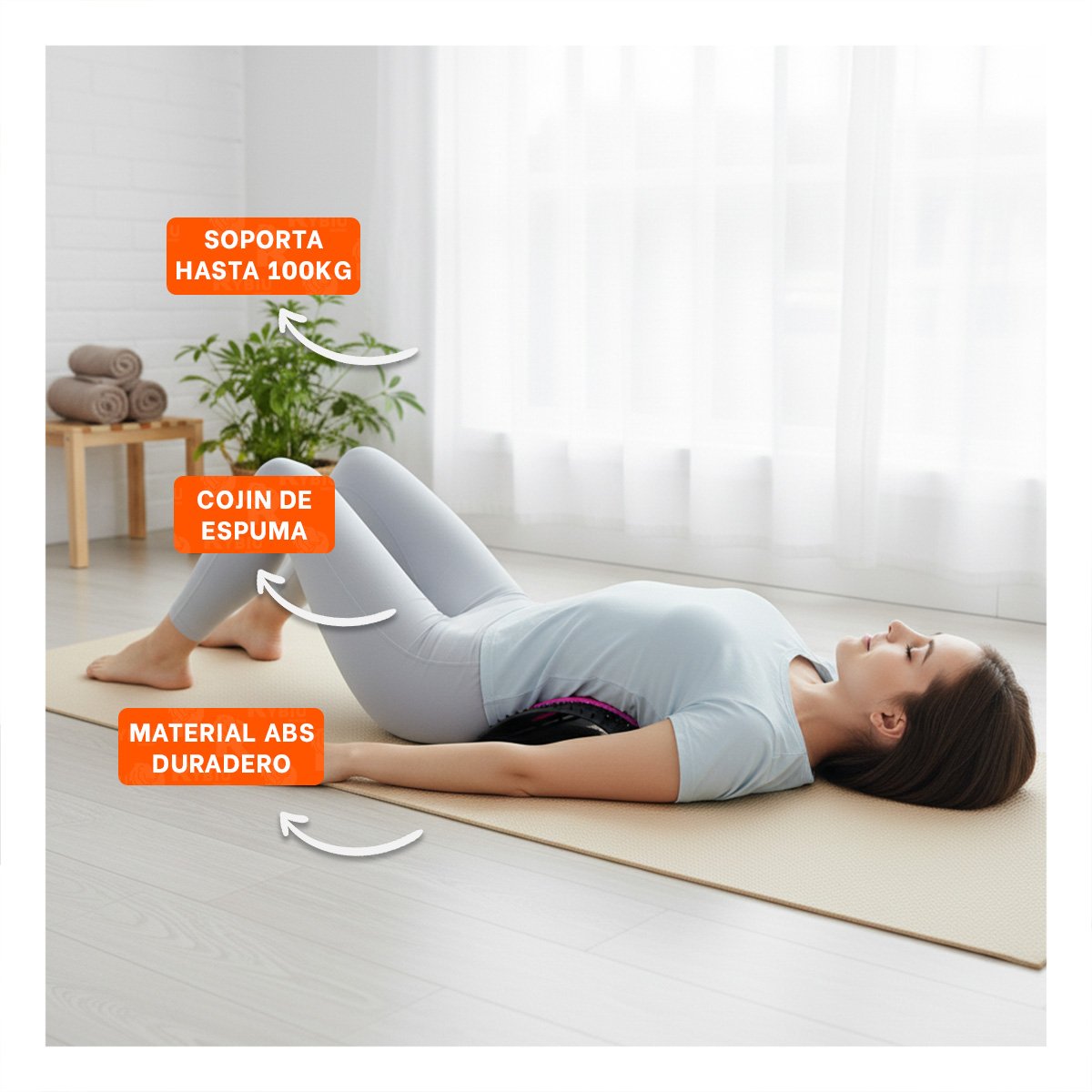 ALMOHADILLA ERGONOMICA DE LUMBAR EN ROSADO Y MORADO PARA DESCANSO Y+REGALO STICKER - 5