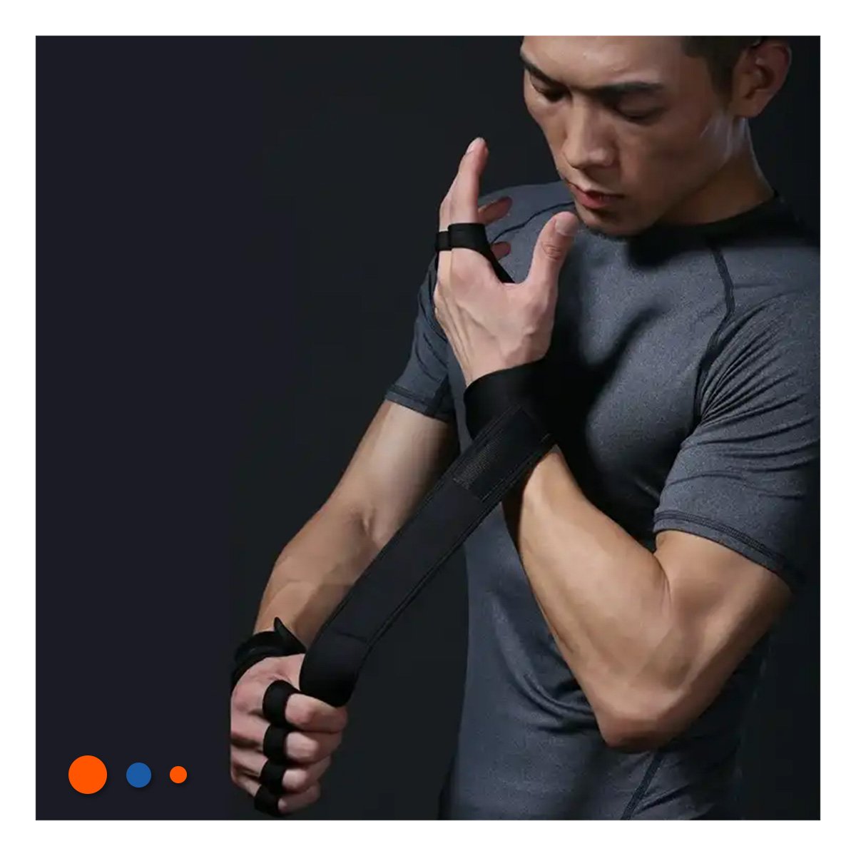 PACK6 CALLERAS PARA GYM S CON PALMA DE LATEX NEGRO Y+PAPEL REGALO - 5