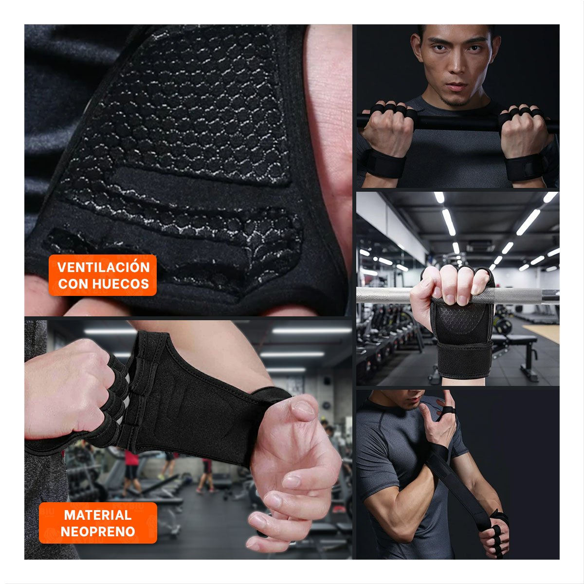 CALLERAS DE ENTRENAMIENTO S CON PALMA DE LATEX NEGRO - 5