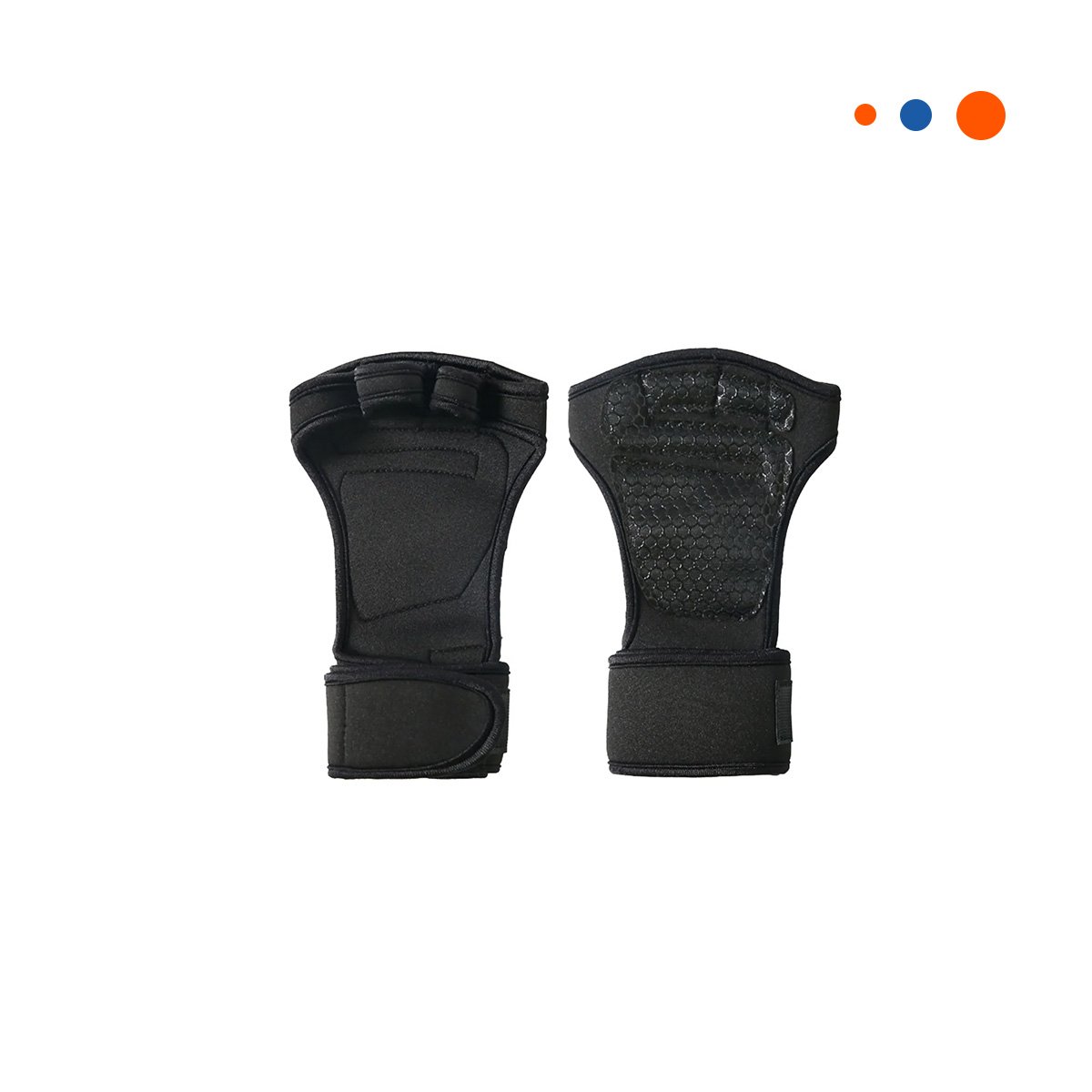GUANTES FITNESS M PALMA DE LATEX NEGRO COMODOS Y+REGALO STICKER - 3