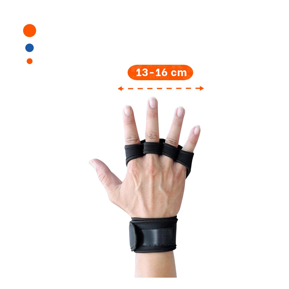 PACK4 PROTECTORES DE CROSSFIT S CON PALMA DE LATEX NEGRO Y+REGALO STICKER - 4