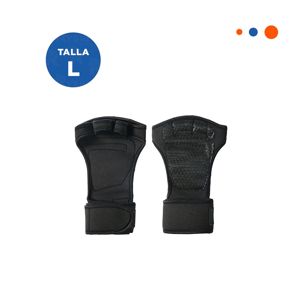 PACK6 CALLERAS PARA GYM L CON PALMA DE LATEX NEGRO Y+PAPEL REGALO - 4