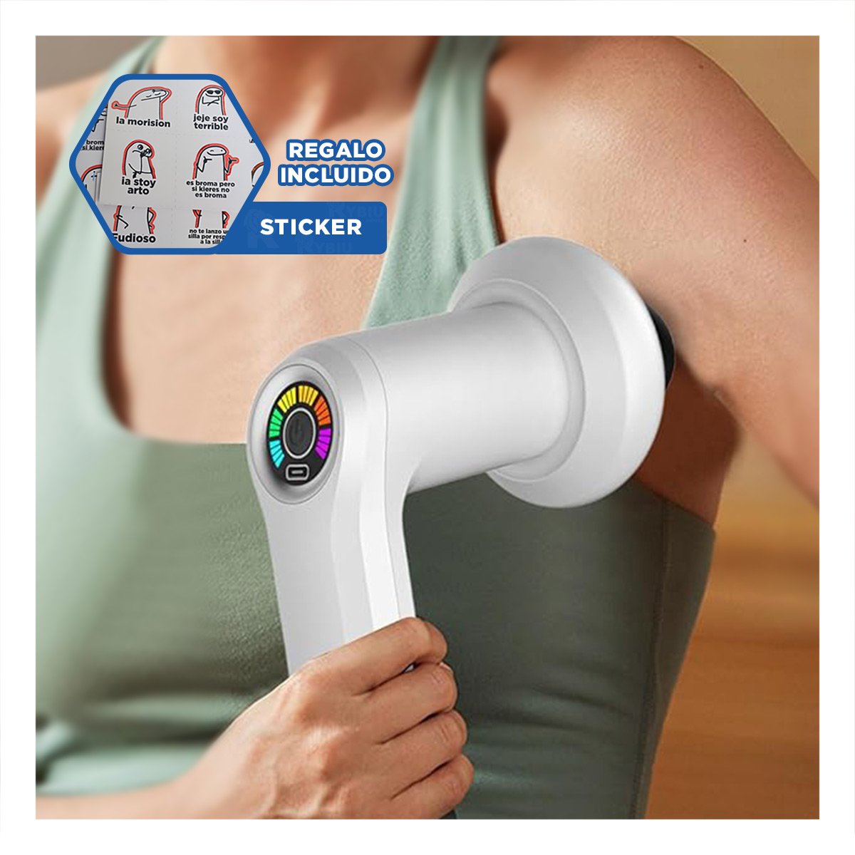 APARATO ELECTRICO 5 CABEZALES INALAMBRICO BLANCO DURADERO Y+REGALO STICKER - 1