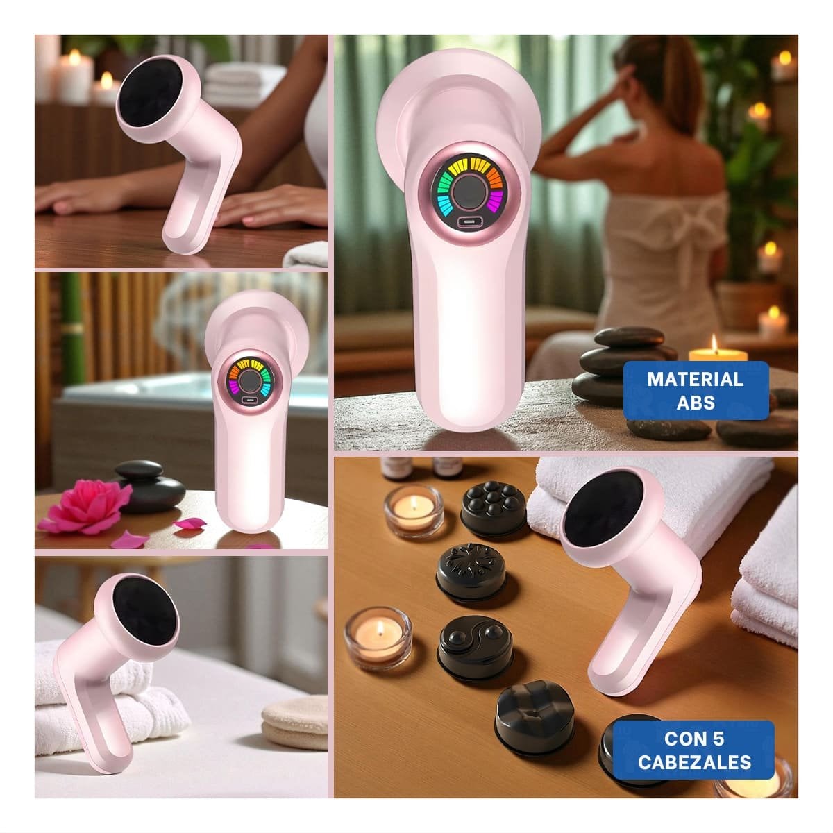 MAQUINA PROFESIONAL 5 CABEZALES INALAMBRICO ROSADO POTENTE Y+POST IT - 1