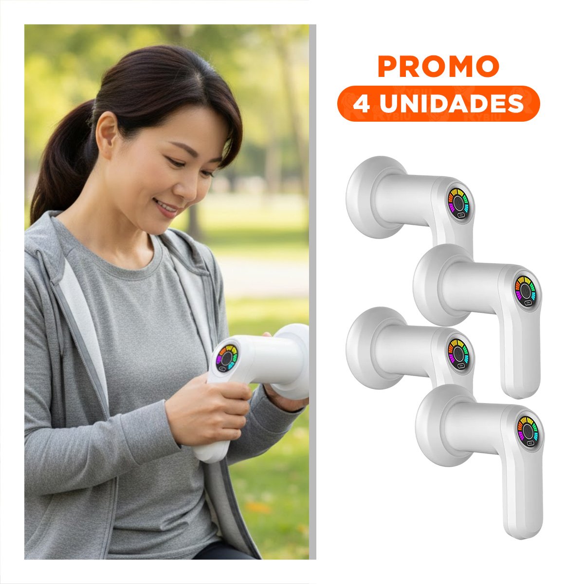 PACK4 DISPOSITIVO BLANCO 5 CABEZALES INALAMBRICO PORTATIL POTENTE Y+REGALO STICKER - 1