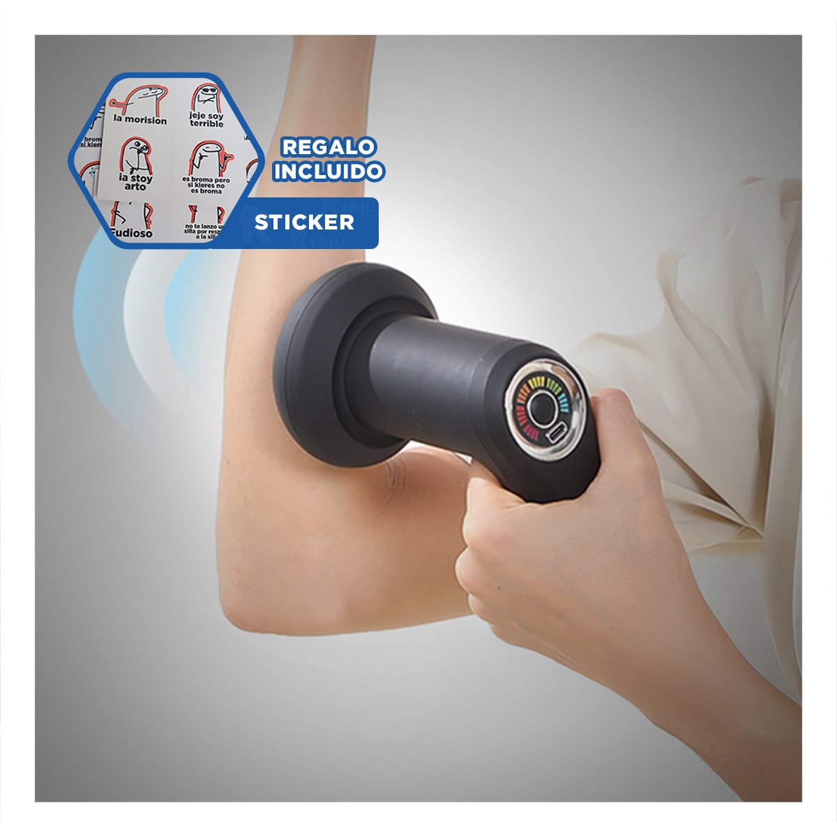 APARATO ELECTRICO 5 CABEZALES INALAMBRICO NEGRO DURADERO Y+REGALO STICKER - 1