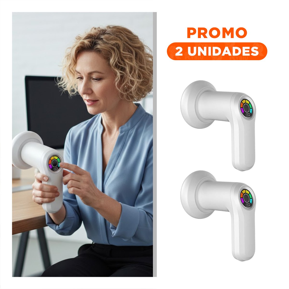 PACK2 DISPOSITIVO PROFESIONAL 5 CABEZALES INALAMBRICO BLANCO PORTATIL - 1