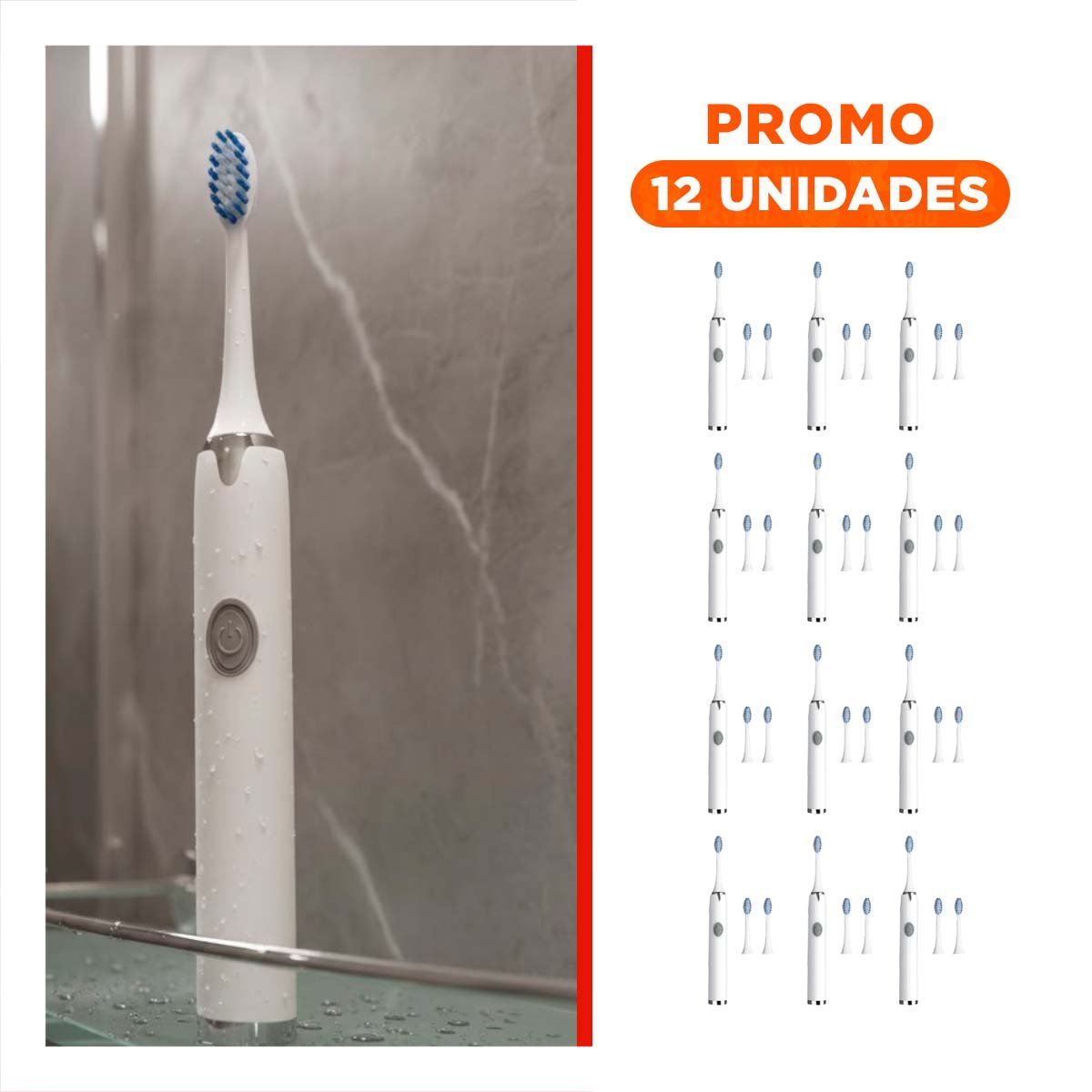 PACK12 APARATO DE TECNOLOGIA MODERNA BLANCO CON 2 CABEZALES Y+REGALO STICKER - 1