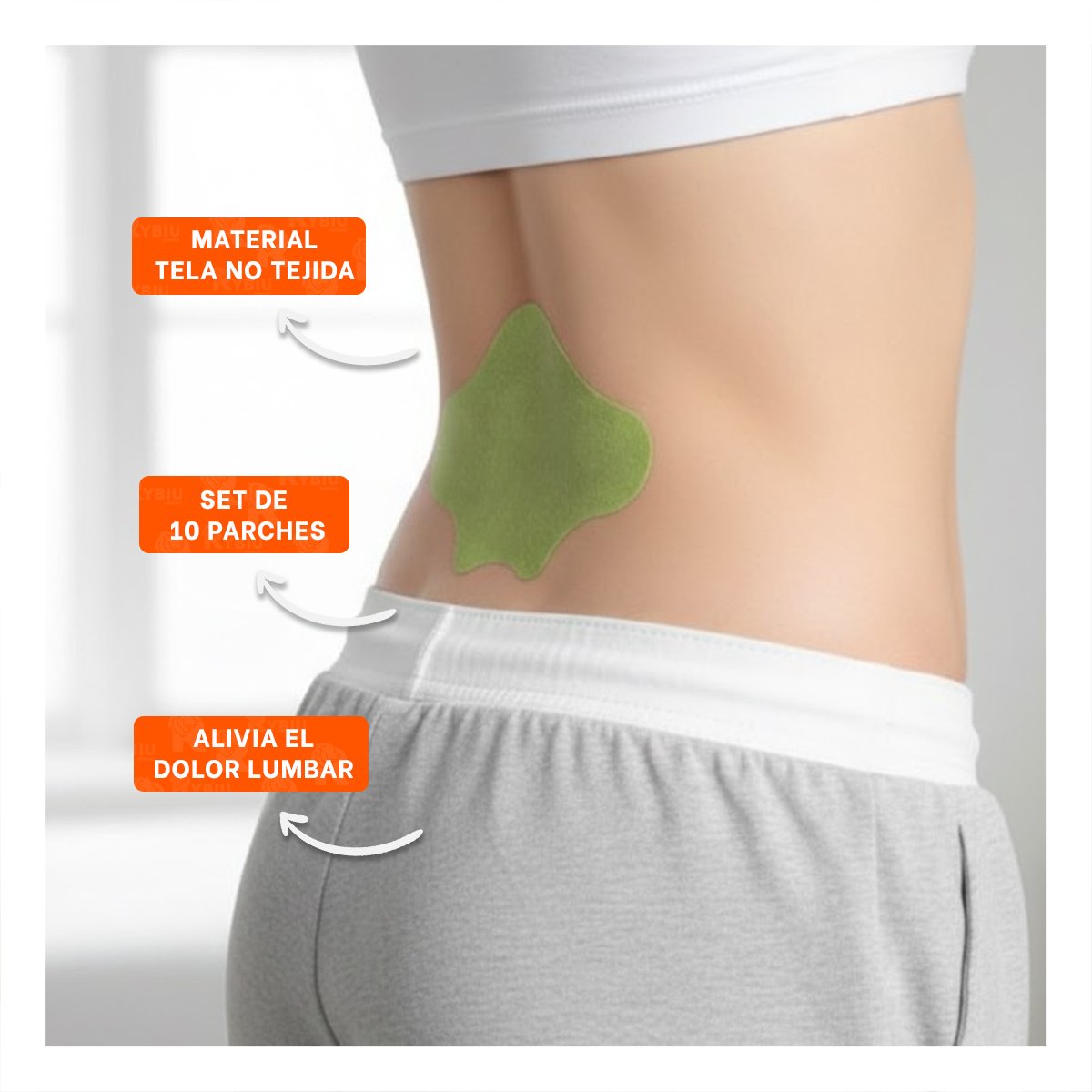 PACK6 COMBO LUMBAR 10 PARCHES VERDE PRACTICOS Y+PAPEL REGALO - 2