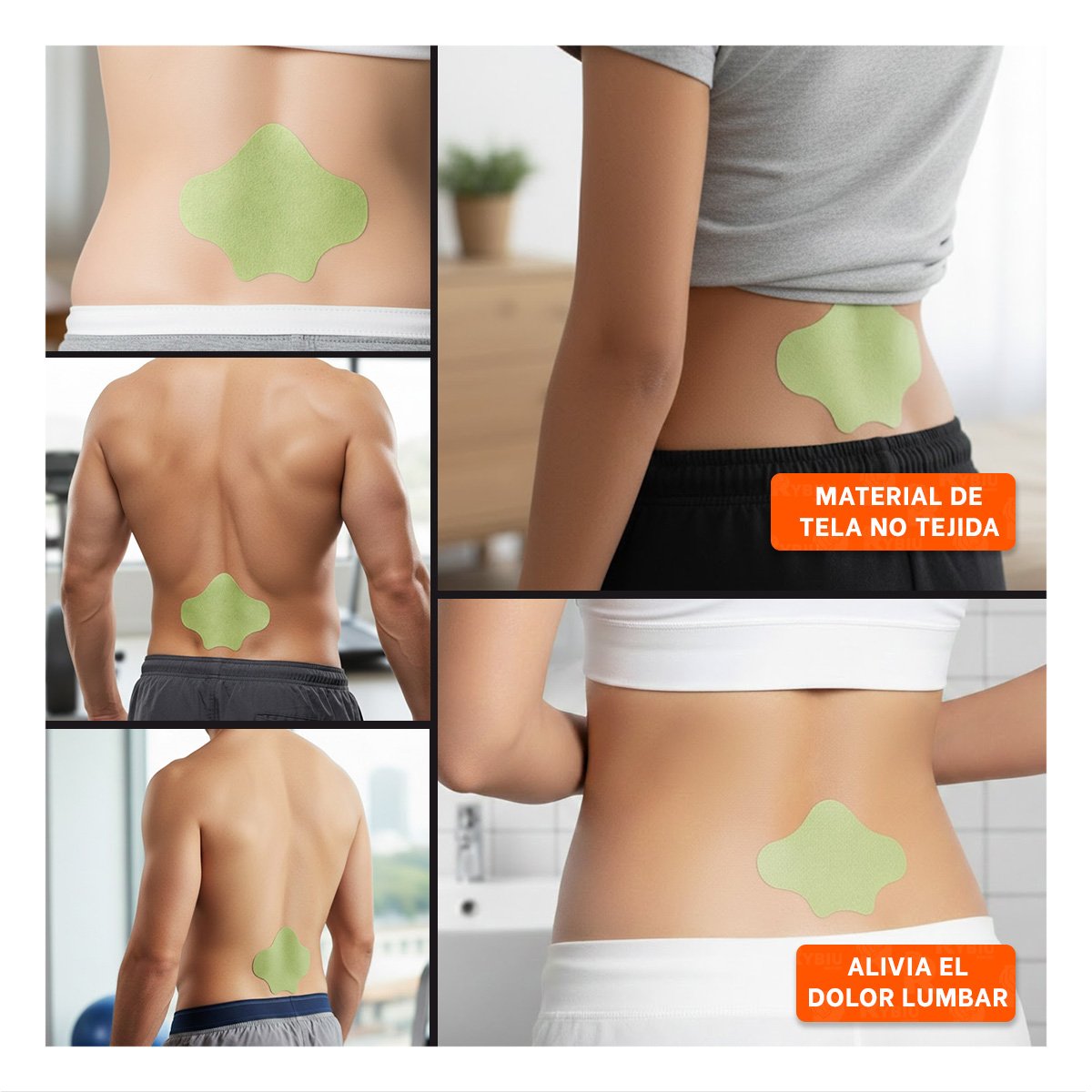 PACK6 COMBO LUMBAR 10 PARCHES VERDE PRACTICOS Y+PAPEL REGALO - 3